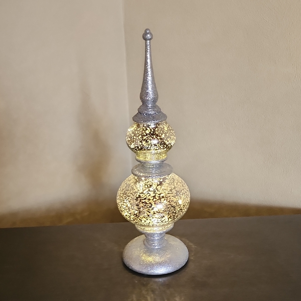 Silver Decorative Ornament With Lights